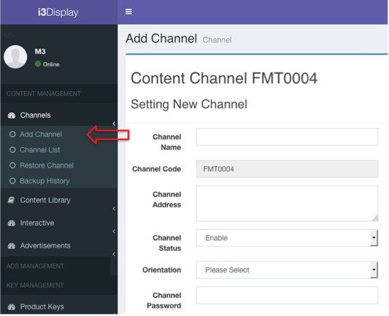 Add Channel